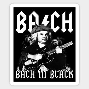 Bach In Black - Classical Rock Parody Johann Sebastian Bach Sticker